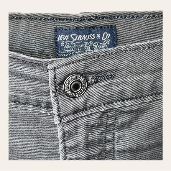 0385. Men’s LEVI’S‎ STRAUSS & CO. CHINO DENIM JEANS DARK GARY IN COLOR ZIPPER - Picture 5 of 9